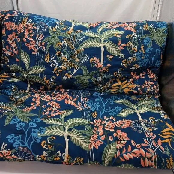 Lush Green Velvet Comforter Double Sided Tropical Distant Lands Verona KING NEW - Picture 5 of 12